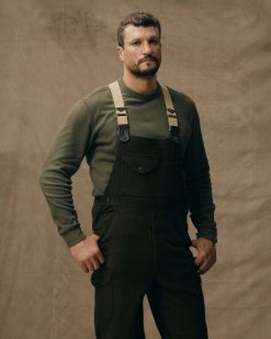 Mackinaw Wool Bibs - Forest Green